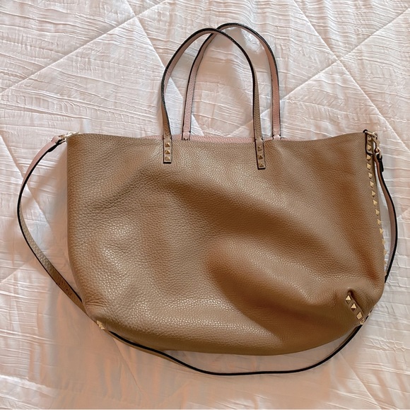 Valentino Reversible Tote Bag Tan and/or Pink - Picture 5 of 8